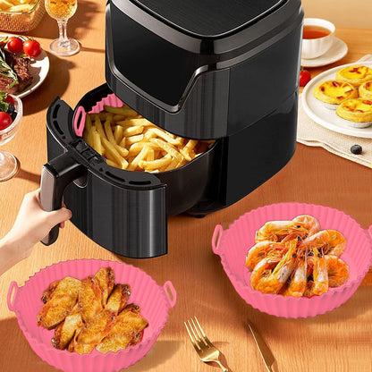 6PC Air Fryer Mats - 450°F Silicone Non-Stick Dual Texture - ShopHub
