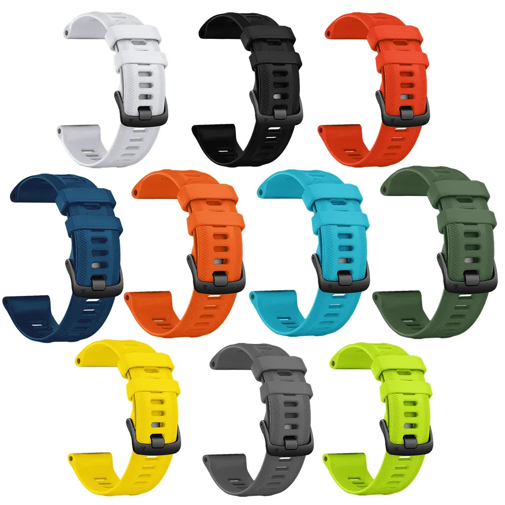 Sports Silicone Strap for the Garmin Forerunner Series - 22mm (10 different colours available) Habicare