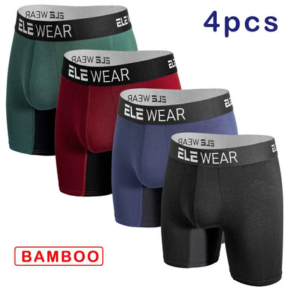 4 Pcs Bamboo Men Underwear - Breathable Boxershorts