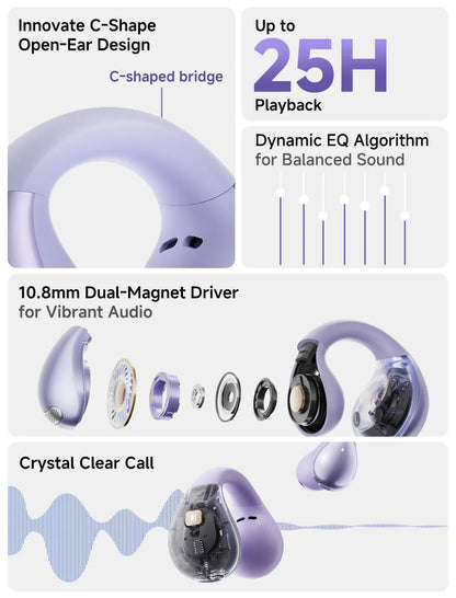 QCY Crossky C30 Wireless Earphones - Bluetooth 5.4 TWS Sports Earbuds with Dual-Connection and Waterproof Design - ShopHub