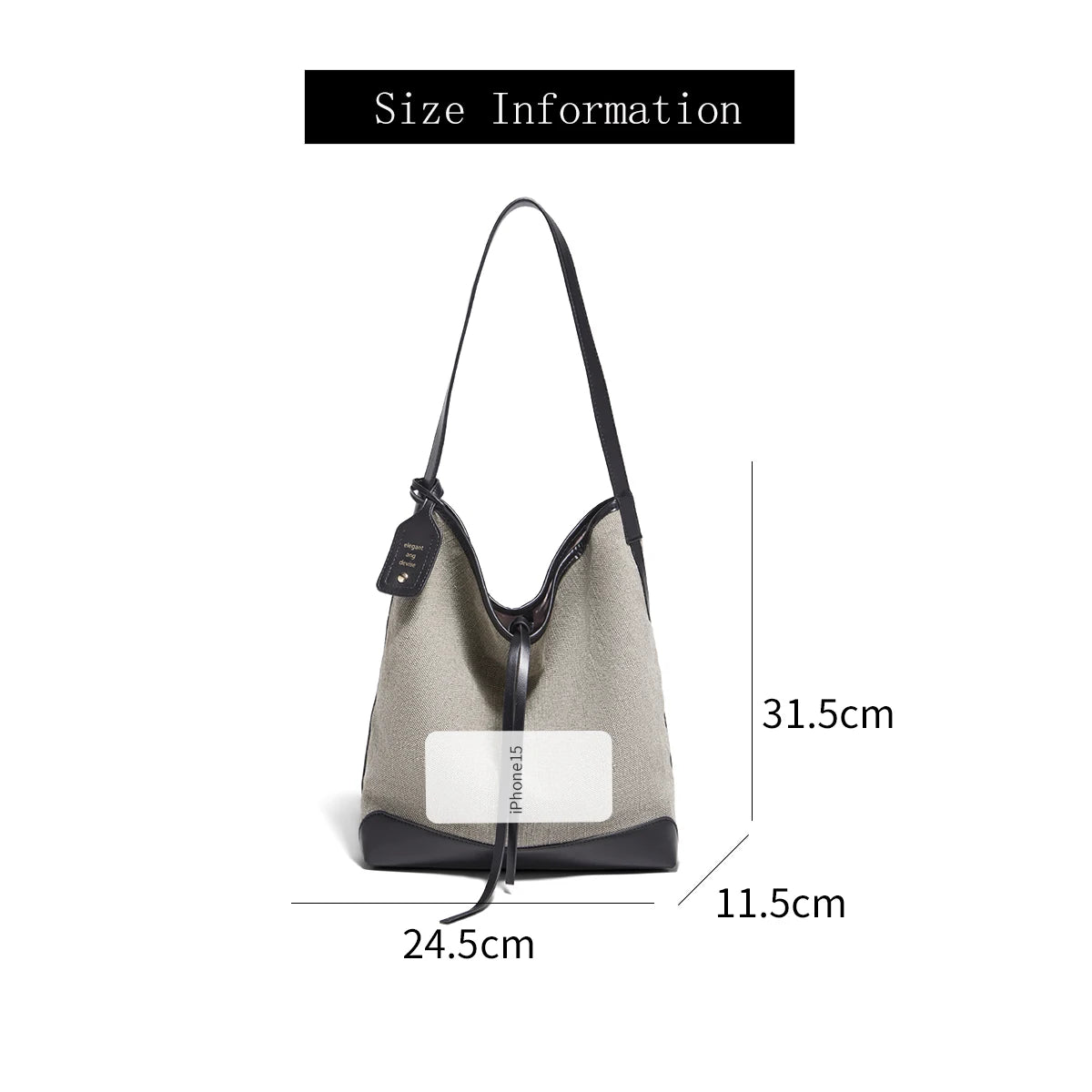 FOXER Fabric Tote Bag for Women's 2026 Spring Summer Versatile Large Capacity Female Shoulder Handbag Canvas Bag