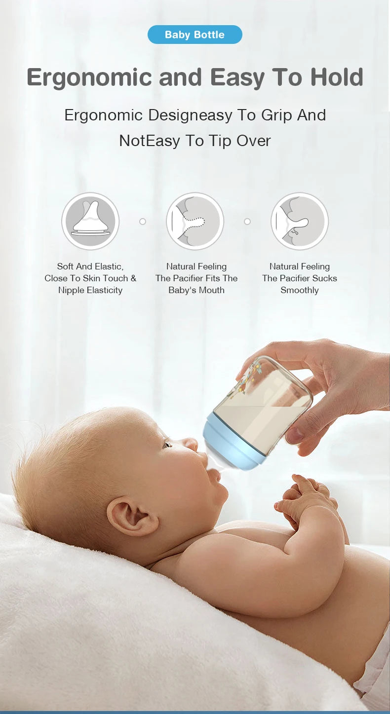 MAMIJOY 160/240ML Baby Bottle With Double Handle