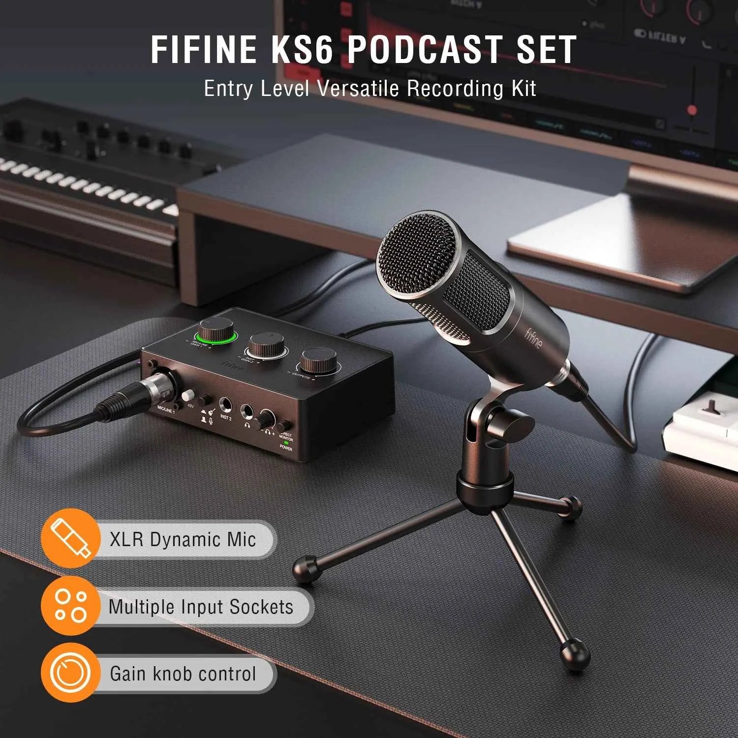 FIFINE Podcast Kit KS6: Elevate Your Audio Game with All-in-One Studio Quality