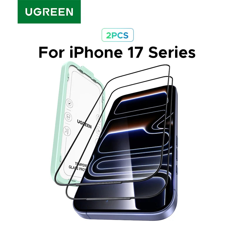 UGREEN 9D Full Cover Tempered Glass Screen Protector for iPhone 17 Pro Max
