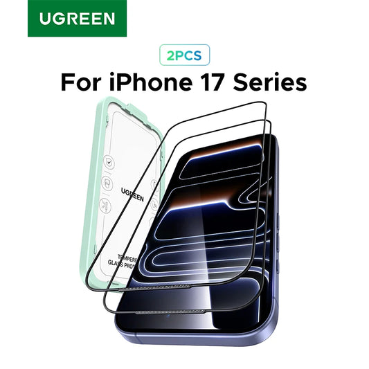 UGREEN 9D Full Cover Tempered Glass Screen Protector for iPhone 17 Pro Max