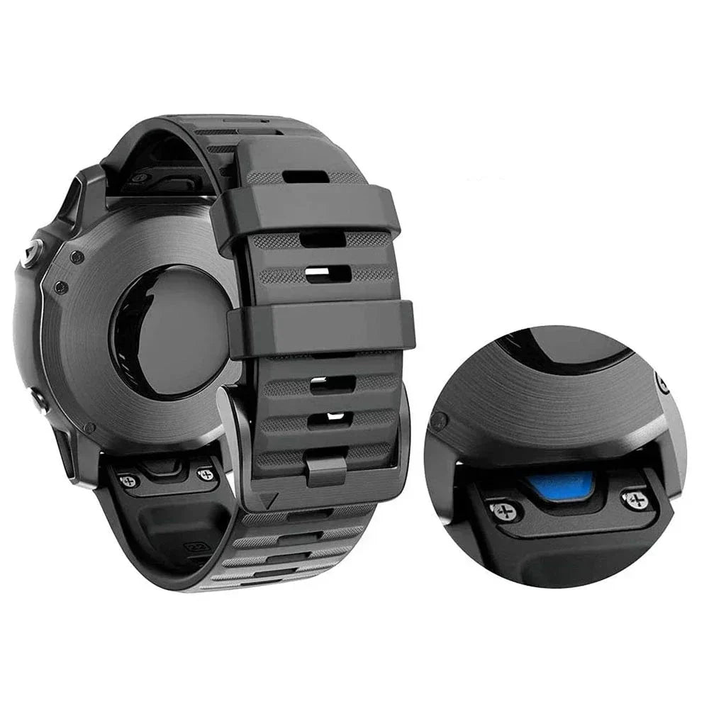 Quickfit Silicone Strap for the Garmin Watch Series (available of various range of models and 46 colours) Habicare