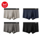 MiiOW Cotton Men's Boxer Shorts - 4Pcs Breathable Antibacterial Underwear for Men - ShopHub