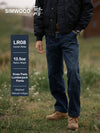 SIMWOOD High Standard 2026 Autumn Winter New 13.5oz Heavyweight Vintage Wash Carpenter Jeans Men Cargo Denim Pants