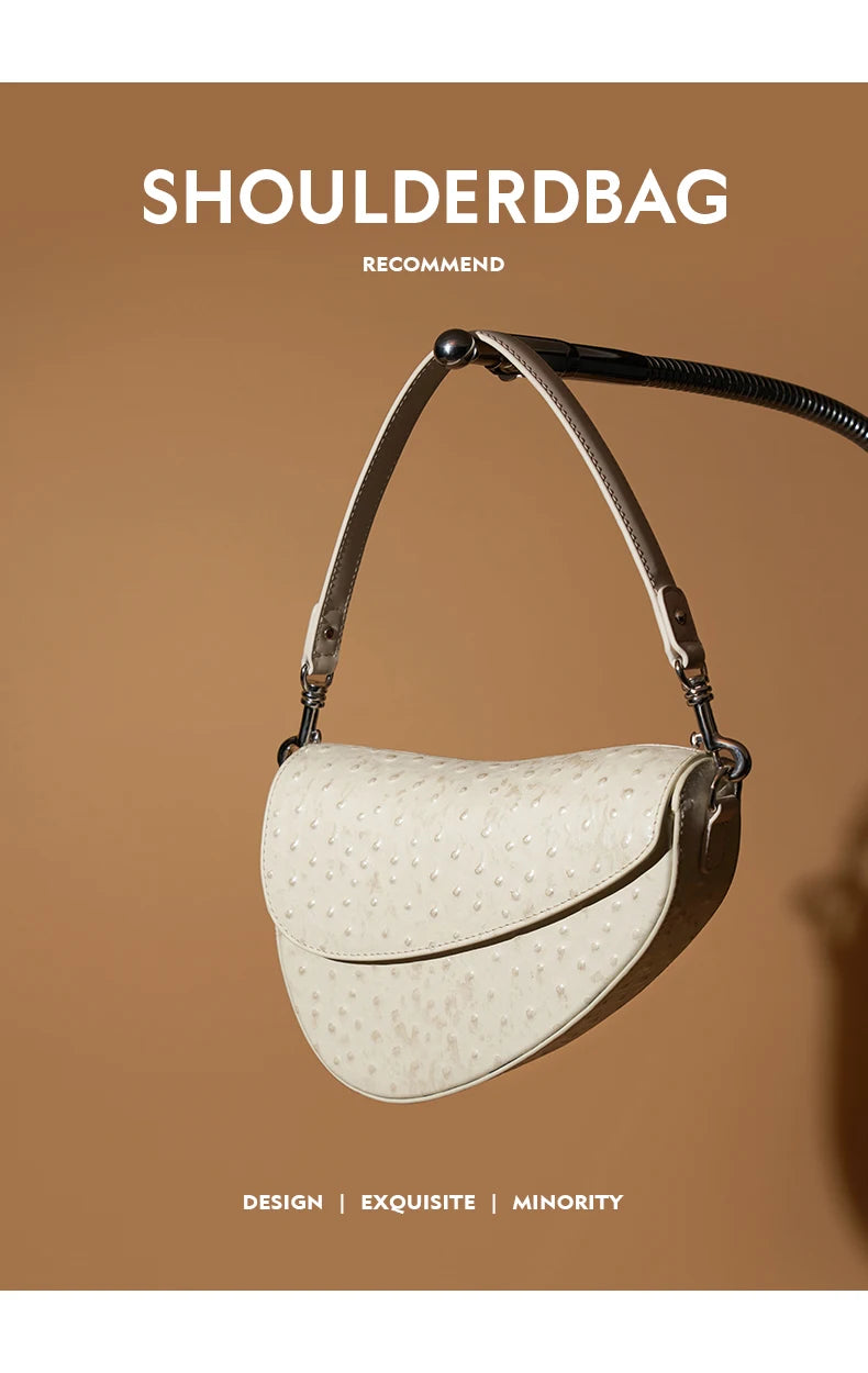 BAFELLI Tassel Genuine Leather Saddle Bag
