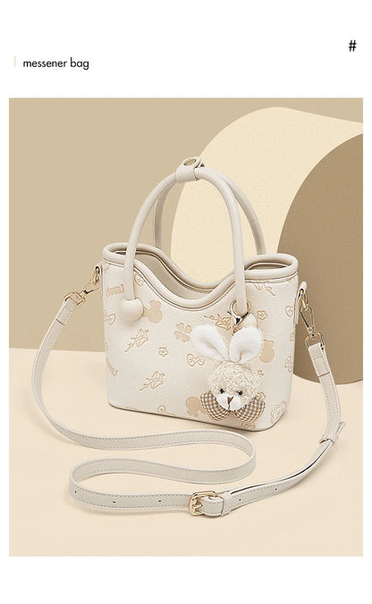 FOXER Women's Handbag PU Leather Cute Bucket Bag New Design Small Size Crossbody Bag Best Gift for Girlfriend Lover