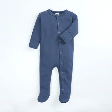 Kids Tales Tiny Steps Ribbed Cotton Footed Baby Romper