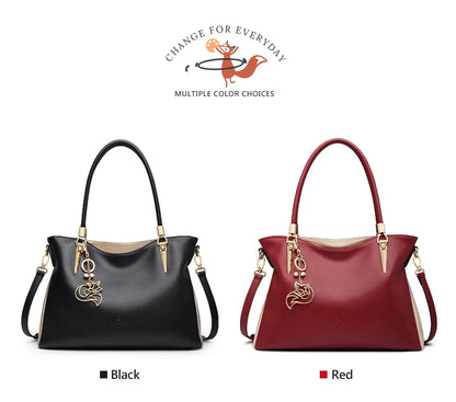 FOXER New Elegant Shoulder Bag for Women Luxury Designer Handbags Cowhide Leather Female Messenger Crossbody Bag Purse