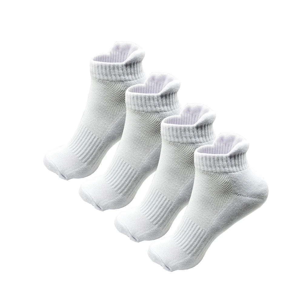 2/4 Pairs Cushioned Cotton Ankle Socks – Men & Women Low-Cut Athletic Sports Socks Habicare