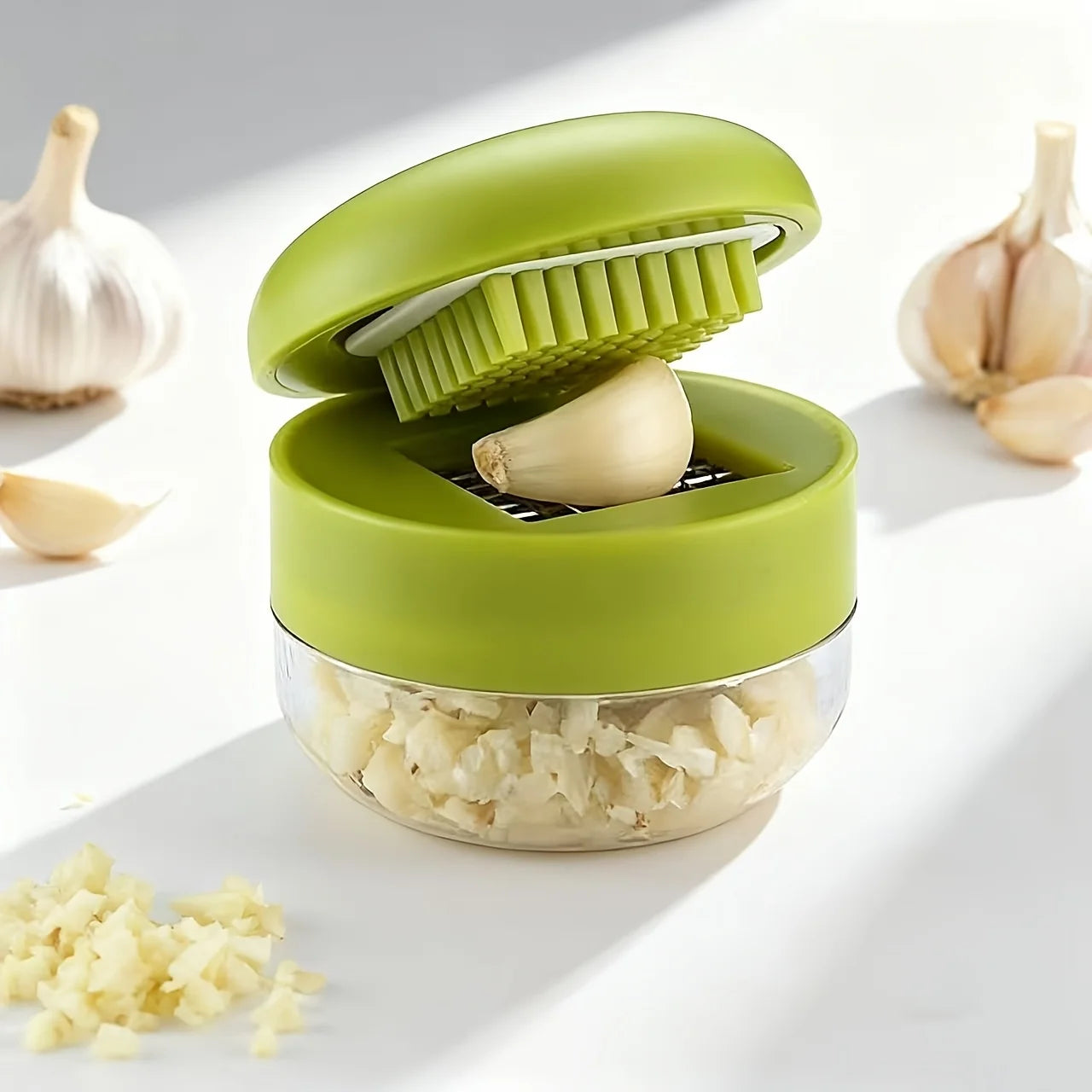 Manual Garlic Press Crusher - 1Pc Mincer Ginger Squeezer Kitchen Accessory for Home Cooking, Camping, and BBQ - ShopHub