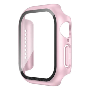 Habicare TWS protective case for Apple Watch Series 7, 8 & 9 (45mm), showing a black silicone cover on the watch face