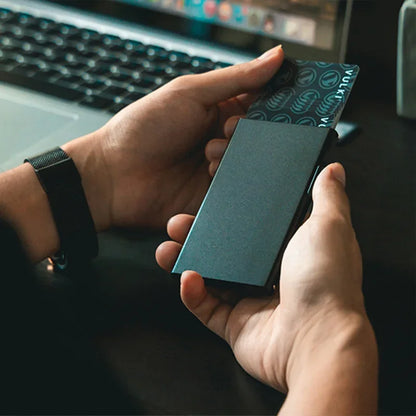 Rfid Credit Card Holder Smart Wallets Men ID Bank Cardholder Case Metal Thin Slim Pop Up Aluminium Minimalist Wallet Luxury Gift