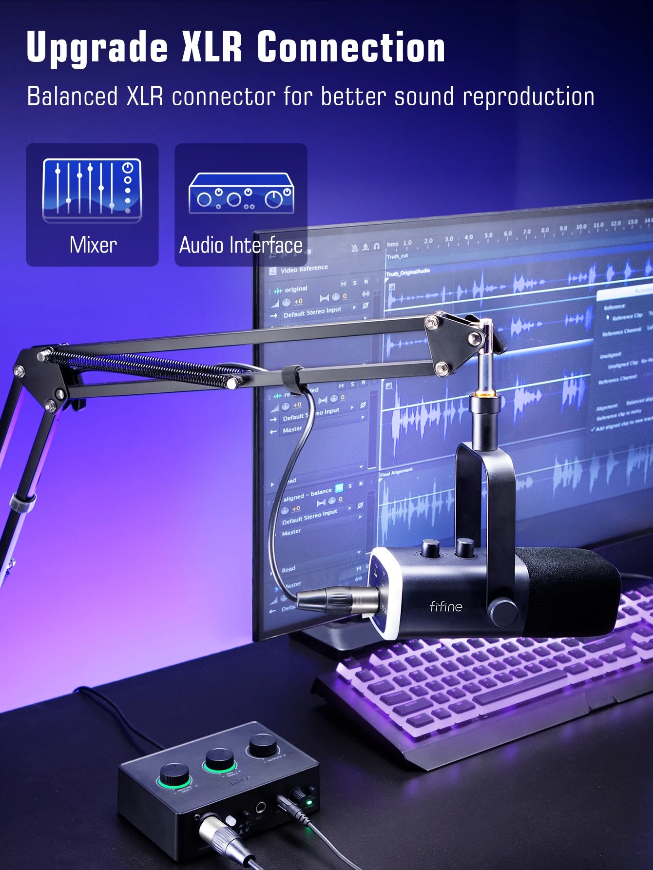 FIFINE Dynamic XLR Microphone Kit: Elevate Your Sound Experience