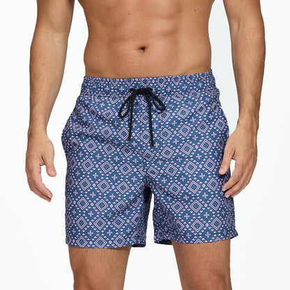 Men's ShopHub NZ summer boardshorts with quick-dry polyester, breathable mesh liner, ideal for gym and beach activities