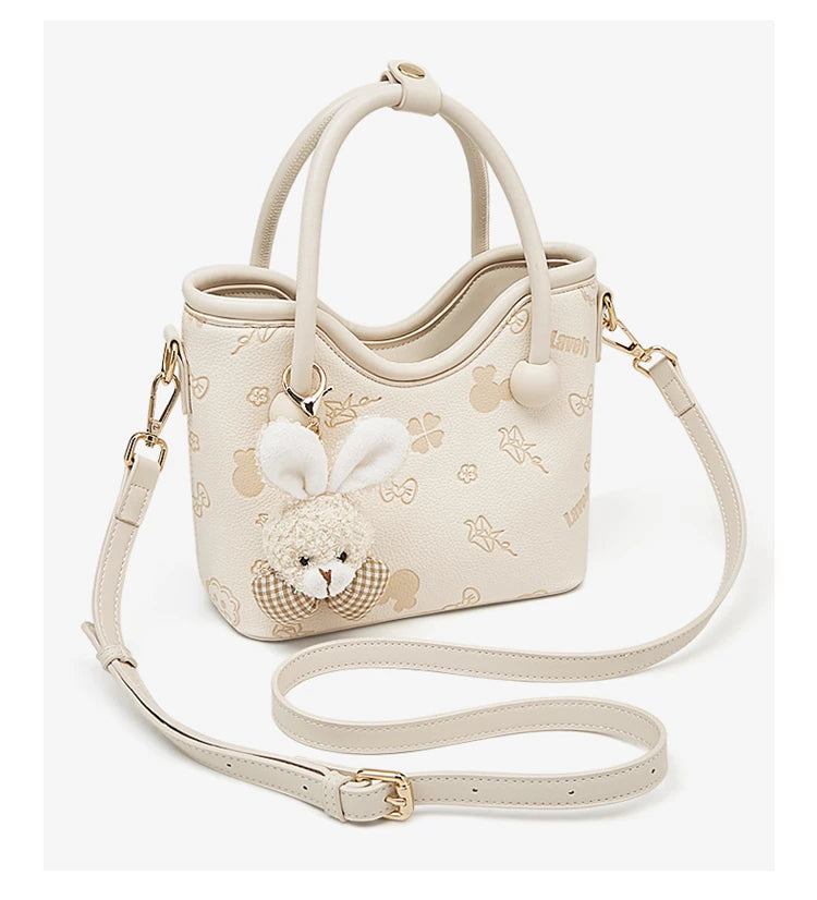 FOXER Women's Handbag PU Leather Cute Bucket Bag New Design Small Size Crossbody Bag Best Gift for Girlfriend Lover