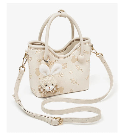 FOXER Women's Handbag PU Leather Cute Bucket Bag New Design Small Size Crossbody Bag Best Gift for Girlfriend Lover