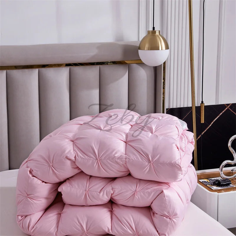 Luxurious White Goose Down Quilt for Ultimate Comfort and Warmth