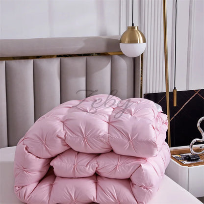 Luxurious White Goose Down Quilt for Ultimate Comfort and Warmth