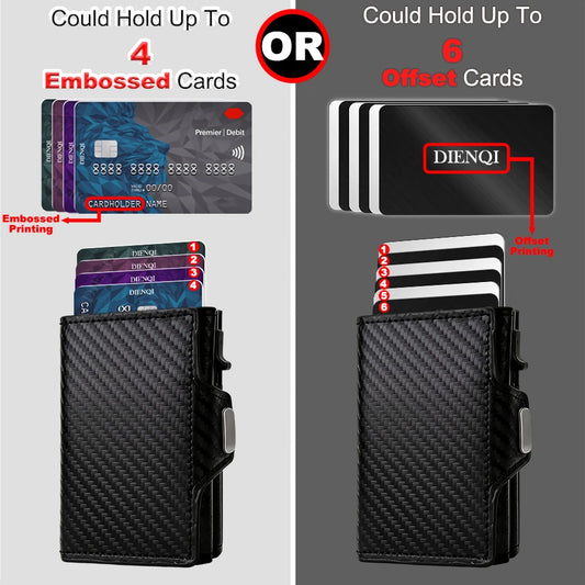 Rfid Carbon Fiber Card Holder Wallets
