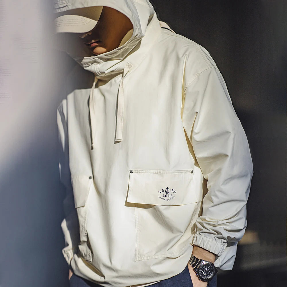 Maden Men's Vintage Deck Smock Hoodies Pullover Jacket