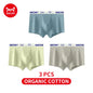 MiiOW Cotton Men's Underwear - 3Pcs Antibacterial Soft Silky Breathable Boxershorts - ShopHub