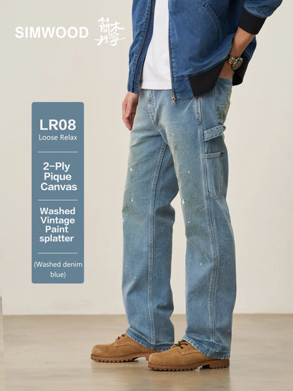 SIMWOOD High Standard Loose Relax 12oz Denim Jeans