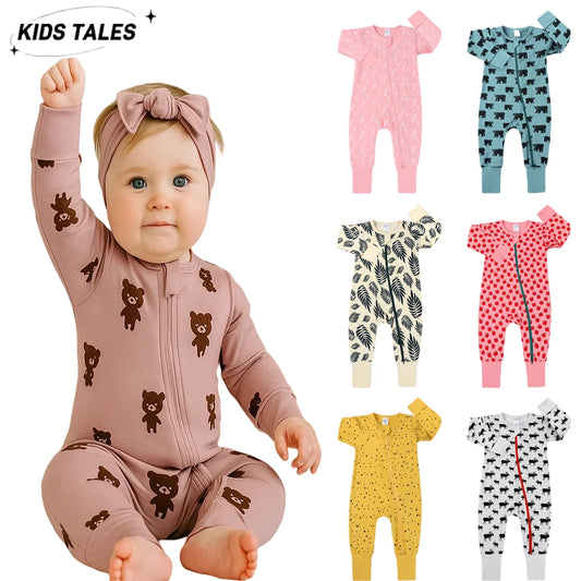 Kids Tales Little Daydream Cotton-Blend Double-Zip Romper