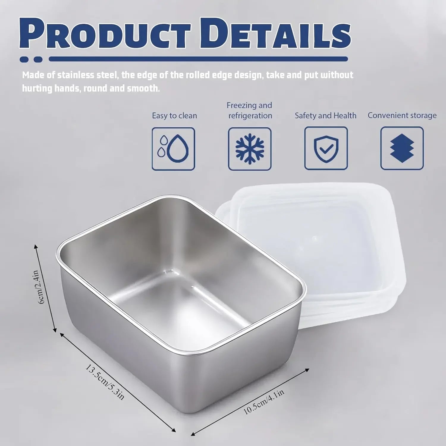 Stainless Steel Food Storage Container with Lid - ShopHub