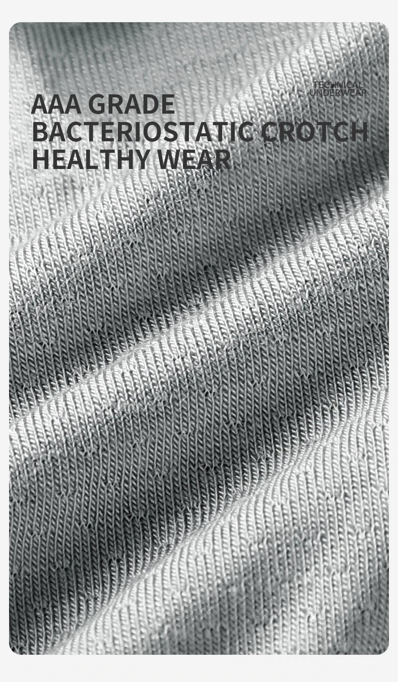 MIIOW Men's Breathable Underwear Set - Ice Silk Mesh Antibacterial Cotton Crotch Seamless Boxers - ShopHub