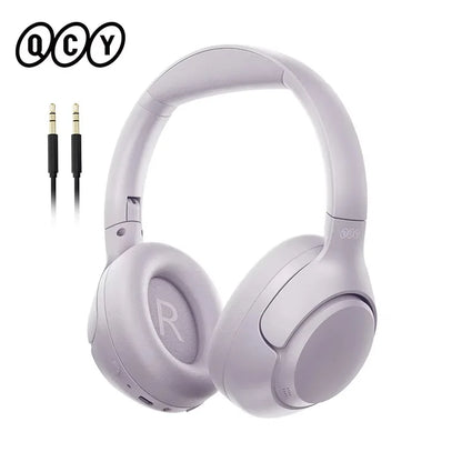 QCY H3 Wireless Headphones with Hybrid Active Noise Cancellation and 60Hrs Playtime, Hi-Res Audio, Bluetooth 5.4 Over Ear Design - ShopHub