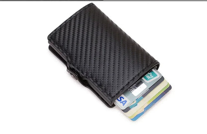 Carbon Fiber Rfid Credit Card Holder Men Wallets Storage Money Bag Hand Purse Small Mini Slim Wallets Carteira Masculina