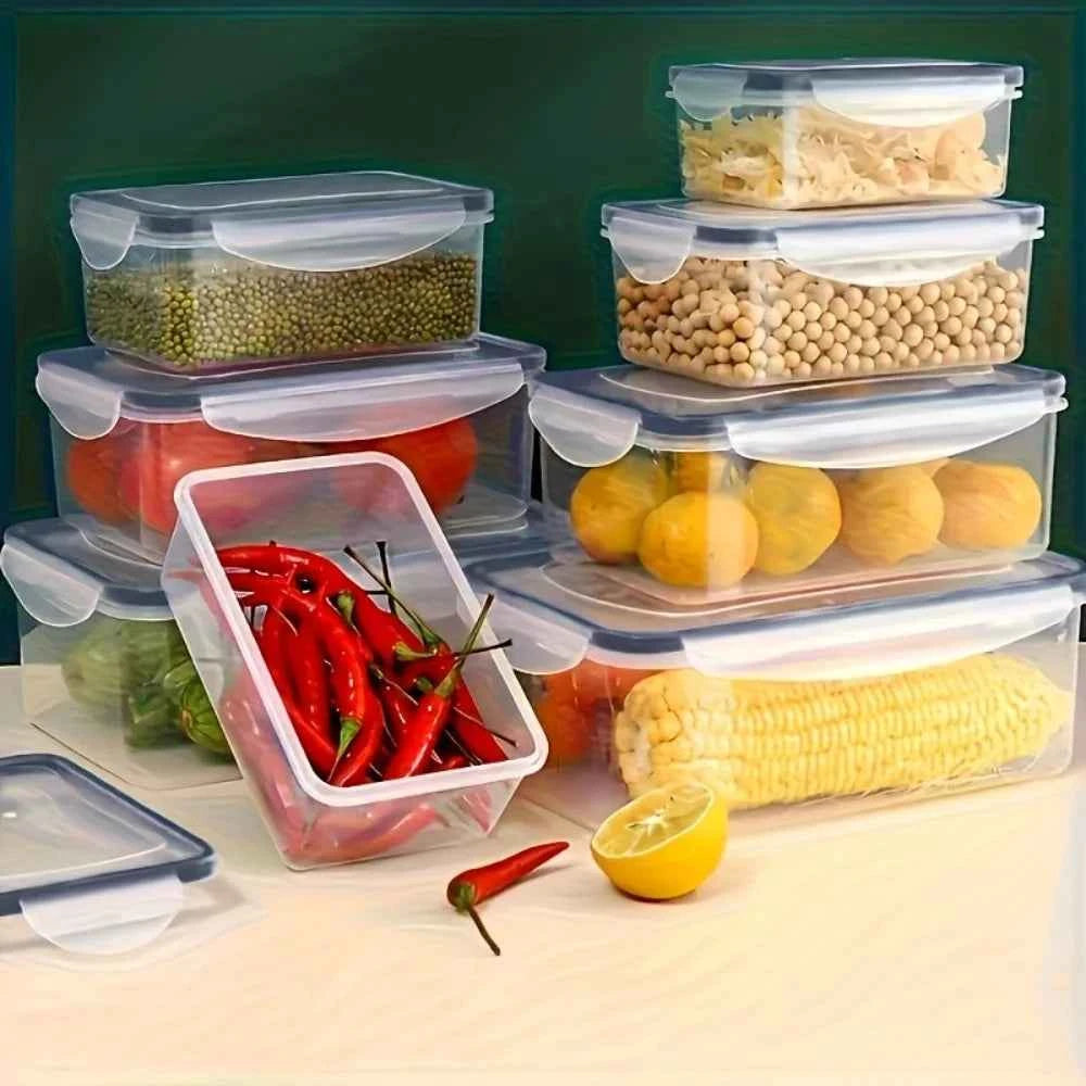 8-PC BPA-Free Airtight Food Containers with Locking Lids