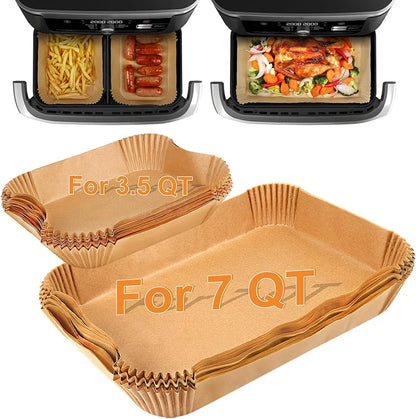 Large Rectangle Air Fryer Disposable Paper Liner — 31 cm