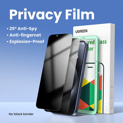 UGREEN 2PCS Privacy Screen Protector For iPhone 17, 16, 15