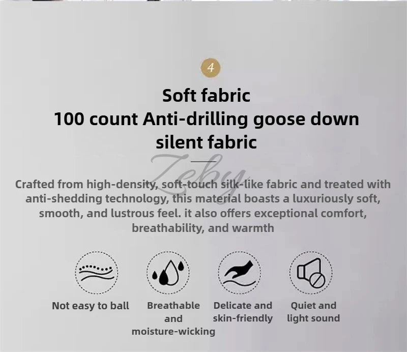 Luxurious White Goose Down Quilt for Ultimate Comfort and Warmth