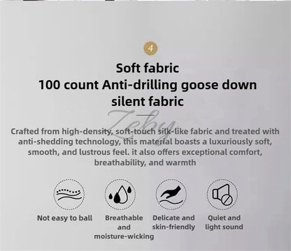 Luxurious White Goose Down Quilt for Ultimate Comfort and Warmth