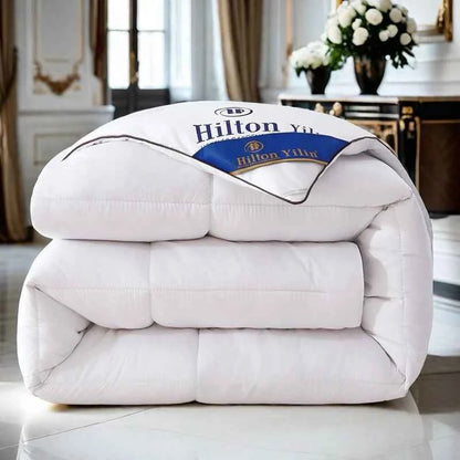 Hilton Hotel down Feather Comforter Thick Warm Home Use Spring Autumn Bedding Universal Dormitory Single Double Core Fiber
