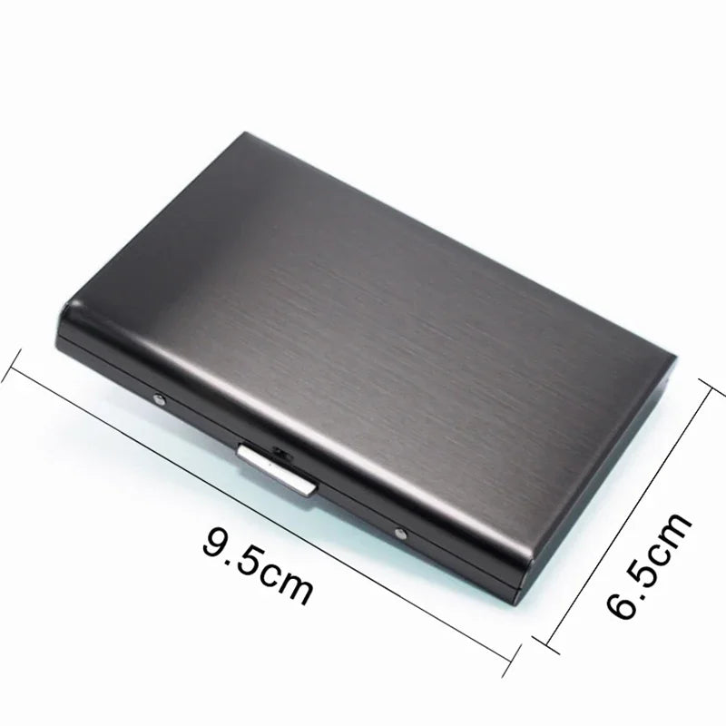 Rfid Business Credit Card Holder Men Women Minimalist Wallet Aluminium Bank Cardholder Case with Money Clip Designer Porte Carte