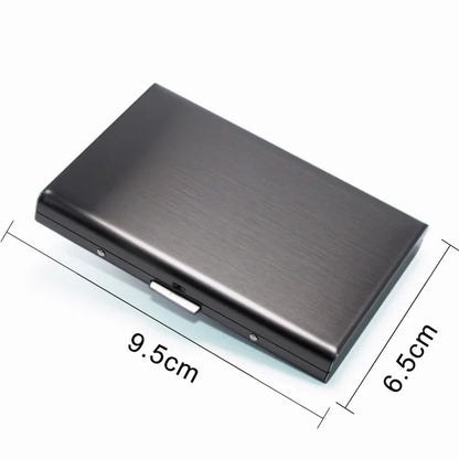 Rfid Business Credit Card Holder Men Women Minimalist Wallet Aluminium Bank Cardholder Case with Money Clip Designer Porte Carte