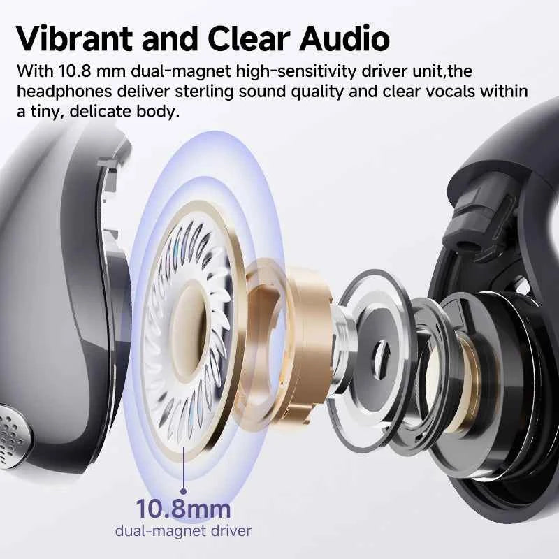 QCY Crossky C30 Wireless Earphones - Bluetooth 5.4 TWS Sports Earbuds with Dual-Connection and Waterproof Design