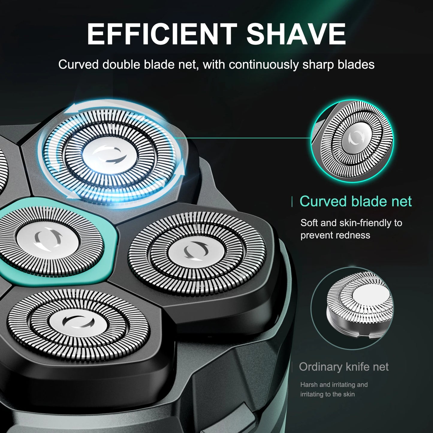 Replaceable razor blade for ShopHub NZ S15 head shaver, showing the sharp, stainless steel blade for precise grooming.