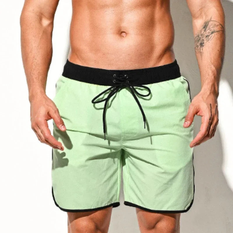 DESMIIT S91 Solid-Colour Swim Shorts with Mesh Liner