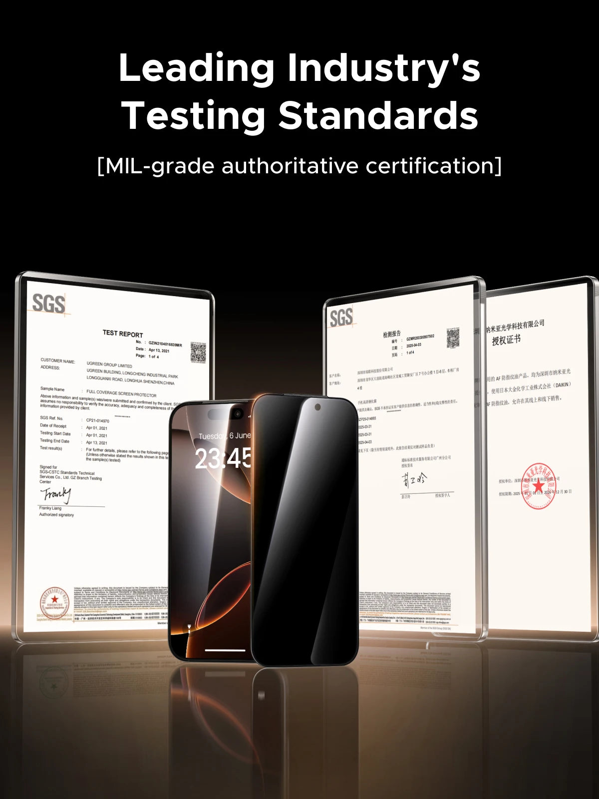 UGREEN Anti-Spy Privacy Screen Protector for iPhone 17 & 16 Series