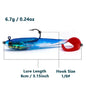 Habicare soft fishing lures with lead head jigs for bass and trout, featuring various colors and quantities in the image.