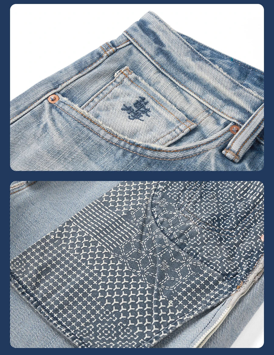SIMWOOD High Standard Loose Straight 14.3oz Selvedge Denim Jeans