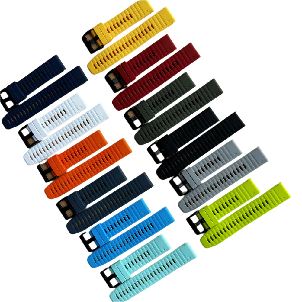 Quickfit Silicone Strap for the Garmin Watch Series (available of various range of models and 46 colours) Habicare
